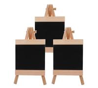 WRITWAA 3 Piezas Pizarra Negra de Madera con Superficie Borrable y Caballete en Forma, Adecuado para Menús en Restaurantes y Accesorios de Escritorio Versátiles