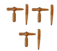 WRITWAA 3 Series Masajeador De Madera Equipo Rodillo De Masaje Muscular Junta Martillo De Masaje Raspador De Masaje Herramienta Tablero De Masaje Roller Para La Cara Punto 2 Piezas X 3