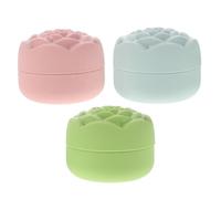WRITWAA 3 tarros de silicona para crema, a prueba de fugas, para viaje, con forma de rosa, para crema, loción, bálsamo labial.