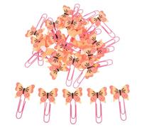 WRITWAA 30 Unidades Clips de Papel Diseño de Mariposa de Pvc Suave y Metal, Marcapáginas Portátiles y Decorativos para Oficina y Aula, Ideales para Profesores