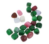 WRITWAA 300g Piedra de Ojo de Gato de Ágata de Cristales Pulidos Naturales para Meditación Equilibrio de Chakras Decoración de Jardín y Fuente