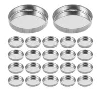 WRITWAA 30piezas Bandejas de Metal Vacías para Paletas de Maquillaje Redondas de Recarga para Sombras de Ojos Organizador de Viaje para Uso Diario y Festivales