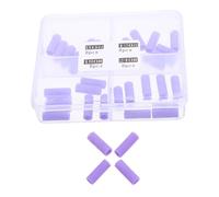 WRITWAA 32 Piezas Manguito De Lijado Banda Pulido Rosa Anillos Accesorios Clavos Broca De Mandril Para Uñas Brocas De Lijado Para Taladro De Uñas Quitaesmalte En Gel Púrpura Papel De Lija