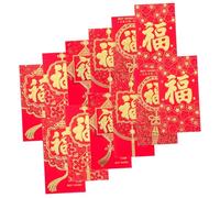 WRITWAA 36 Piezas Sobres Rojos Tradicionales con Delicados Papel Resistente para Año y Festivales Chinos Paquete de Unidades con Caracteres Auspiciosos y Diseño