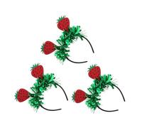 WRITWAA 3piezas Diadema de Fresa Tocado de Fresa para Fiesta Luau Diademas Hawaianas de Accesorios Cabello Elegantes para Piscina Playas y Fiestas Tropicales de Verano