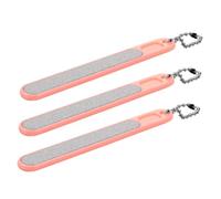 WRITWAA 3piezas Limas De Uñas Portátiles Para Mujer Buffer Compacto Con Llavero Limas Para Manicura y Pedicura Pulidoras Duraderas y Seguras Para Uso Casa y Salón