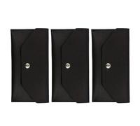 WRITWAA 3piezas Monedero Minimalista de Piel Sintética Larga para Mujer Organizador de Sobres Gestión del Dinero Billetera Tipo sobre Económica con Cierre Presión para Llevar el Bolso