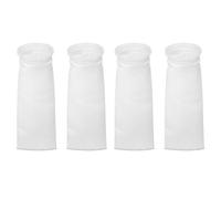 WRITWAA 4 Bolsas de Filtro de Agua: Calcetín filtrante para Acuario - Calcetín filtrante Marino Blanco de 200 micras - Bolsa de sumidero para Bomba de Estanque para Estanque, Piscina de Patio