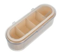 WRITWAA 4 Caja De Almacenamiento De Huevos De Belleza Caso De Esponjas Cosméticas Organizador De Brillo De Labios Encimera Organizador De Baño Estante Para Perfumes Perfumista El Plastico