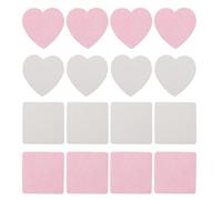 WRITWAA 4 Cajas Toallitas Desechables para Eliminar Pegamento de Pestañas Almohadillas de Algodón Formas de Corazón y Cuadrado Suaves y Absorbentes para Limpieza de Extensiones y Esmalte