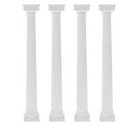 WRITWAA 4 Estatuas de Pilares Romanos Miniatura para Decoración de Escritorio y Mesa de Arena Accesorio Fotográfico Resistente Set de 4 Piezas para Jardín Zen y Manualidades