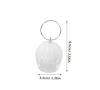 WRITWAA 4 Llaveros Colgantes para Bolsos Forma de Casco de Seguridad Miniatura Accesorios de Aleación de Zinc y Plástico en Color Blanco Ideales para Decoración de Fiestas y Obsequio