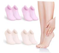 WRITWAA 4 Pares de Calcetines para Mujer de Gel Hidratante de Silicona Excelente Elasticidad y Comodidad, Ideales Cuidado y Reparación de Pies Secos