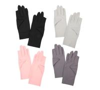 WRITWAA 4 Pares guantes de protección solar guantes UV para manicura guantes de proteccion UV manicura guantes para manicura guantes anti rayos ultravioleta guantes mujer Nylon
