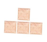 WRITWAA 4 piezas Apliques de Madera Maciza Tallada Diseño Europeo Cuadrado Versátil para Decoración de Muebles Espejos y Armarios Acabado Natural sin Pintar