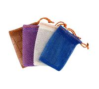 WRITWAA 4 Piezas Bolsa De Jabón Champú Exfoliante Facial Bolsa De Almacenamiento De Jabón Bolsas De Malla De Jabón Para Barras De Jabón Depurador De Cuerpo Para Hombre Red De Jabón Nylon