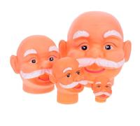 WRITWAA 4 Piezas Cabezas de Papá Noel de Vinilo 3D para Manualidades Navideñas, Kit DIY para Hacer Adornos Festivos, Decoración para Fiestas de Navidad y Proyectos Creativos Familiares