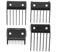 WRITWAA 4 Piezas de cortapelos de acero inoxidable para peines Guías de cortapelos multiusos de cortapelos de repuesto abdominales Black