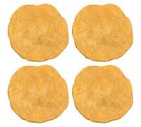 WRITWAA 4 Piezas de Fósiles de Nummulites de Egipto Naranja, Muestra Didáctica para Enseñanza de Ciencias y Adorno de Escritorio Creativo para Estudiantes