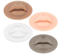 WRITWAA 4 Piezas de Labios de Silicona para Práctica de Tatuaje, Experiencia Realista y Resistente, Herramienta Adecuado para Principiantes y Artistas de Piercing Color Color Aleatorio