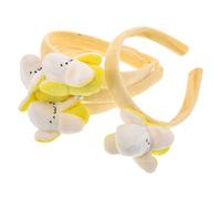 WRITWAA 4 Piezas Diademas de Plátano Diadema de Comida Linda de Peluche para Fiestas Tropicales Accesorios Pelo de Disfraces de Halloween y Cosplay