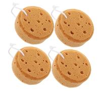 WRITWAA 4 Piezas Esponja De Baño Suave y Redonda Unidades Esponja De Ducha Para Gel Corporal Exfoliante Cuidado Personal