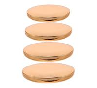 WRITWAA 4 Piezas Estuche de Maquillaje Vacío Redondo Portátil para Sombras de Ojos y Polvos con Espejo, Material Plástico y Metal Adecuado para Organización DIY en Viajes y Uso Diario