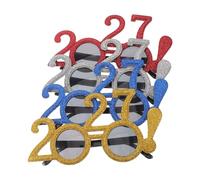 WRITWAA 4 Piezas Gafas de Fiesta para Año 2027 Recuerdos de Graduación, Accesorio de Cosplay de PC Brillante y Tamaño 18x14x8.8cm para Celebraciones