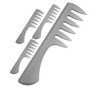 WRITWAA 4 Piezas Peine de Peluquería de Dientes Anchos para Cabello Grueso, Herramienta Vintage de Plástico para Cortes Precisos y Aplicación de Pomada en Barbería