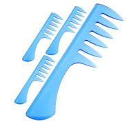 WRITWAA 4 Piezas Peine Vintage para Cabello Grueso de Plástico Azul, Adecuado para Aplicar Pomada en Peluquerías Masculinas y Barberías Profesionales