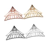 WRITWAA 4 Piezas Puente De Triángulo Hueco Acortar Pinzas Para Cabello Grueso Clips Cabello Pinzas Para El Cabello Estilo Forma Pinza Para El Cabello De Gran Tamaño Largo Aleación