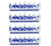 WRITWAA 4 Piezas Reposapinceles de Caligrafía de Cerámica Estilo Chino para Escritorio, Decoración Fácil de Almacenar en Habitación de Estudio