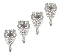 WRITWAA 4 Piezas Sello de Lacre con Mango Doble Dragón para Sellar Sobres y Manualidades Herramienta de Sellado de Cera para Uso Oficina y Bricolaje