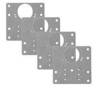 WRITWAA 4 Placas de Reparación para Bisagras de Gabinete de Acero Inoxidable Tornillos, Placas de Fijación para Puertas de Armarios, Kit para Reparación de Agujeros de Bisagras en Muebles