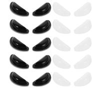 WRITWAA 40 pares de almohadillas nasales de silicona para gafas, antideslizantes, adhesivas, extensores de puente nasal, almohadillas para gafas, cojines para gafas de sol, fundas protectoras para
