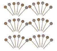 WRITWAA 40 Piezas Metal Hair Clip Bases Blank Round Tray For DIY Hair Accessories Secure Grip Small Barrettes Findings For Crafting Hairpins In