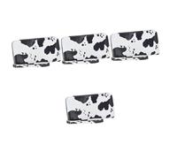 WRITWAA 4piezas Cartera Pequeña De Cuero PU para Mujer Diseño De Vaca Bolsa y Ligera Múltiples Compartimentos para Llevar Monedas Claves y Tarjetas