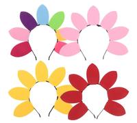 WRITWAA 4piezas Diadema De Girasol Para San Valentín Accesorios Cabello De Fiesta Diademas De Pareja Para Ocasiones Especiales Para Cumpleaños y Fiestas