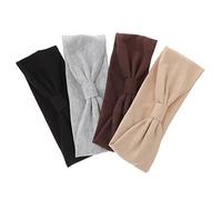 WRITWAA 4piezas Diadema De Yoga Anudada De Material Cómodo y Elástico Diseño y Estilo Turbante Para Practicar Yoga y Ejercicios Incluye Diademas Para Mujeres