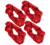 WRITWAA 4piezas Diadema Lentejuelas Coleteros de Gomas Pelo Flexibles para Decorar el Cabello Navidad Brillo y Resplandor de Lentejuelas