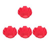 WRITWAA 4piezas Gorro De Chef De Algodón y Transpirable para Cocina y Catering para Chefs y Gorro De Servicio Unisex Rojo Sin Visera