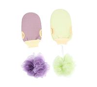 WRITWAA 4piezas Guantes De Baño Forma De Pelota Exfoliantes Corporales Guantes De Ducha Para Uso Diario El Baño Esponjas De Lufa Para Ducha Para Pieles Suaves y