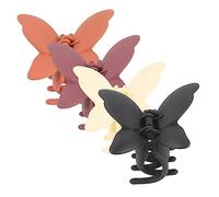 WRITWAA 4piezas Horquilla De Disco Esmerilado Pinza Pelo Diseño De Mariposas Para Mujeres y Niñas Coleta Alta