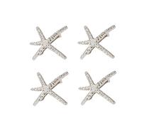 WRITWAA 4piezas Horquillas De De Mar Metalicas Vintage Adornos Pelo Pinzas Para Mujeres Plateadas