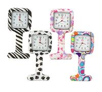 WRITWAA 4piezas Reloj De Bolsillo De Enfermera De Silicona Reloj De Enfermera para Mujer Dije para Uso Diario y Cuidado De Enfermería