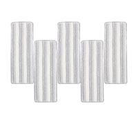 WRITWAA 5 Almohadillas de Recambio de Microfibra Lavables para Mopa Plana Diseño a Rayas, Cabezales Reutilizables para Variedad de Tipos de Suelo y Limpieza Rápida
