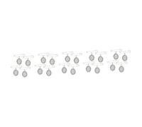 WRITWAA 5 Juegos Insignia De Graduación Rosario Calor Equipo Colgante De Corazón De Joyería Flor En El Ojal Joyas Marco De La Foto Hallazgos De Aretes Oro Aleación De Zinc Silver 4 Uds * 5