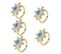 WRITWAA 5 Piezas Anillo De Ojo Azul Pararse Bolsas Para Bolígrafos Con Cordón Superficie De La Mesa Anillos Fósforo Asiento Ropa De Botones Roca Soporte Ajustable Vestidor Juego Aleación