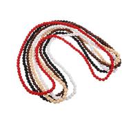 WRITWAA 5 Piezas Collar de Madera Natural Redondo Collar Tribal Africano Unisex Estilo Rústico Hip Hop para Fiesta o Uso Diario de Cuentas de Madera