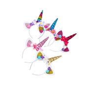 WRITWAA 5 Piezas Diadema De Unicornio Infantil Diseño De Flores Diademas De Unicornio Adorables Para Fiestas y Presentaciones Accesorios